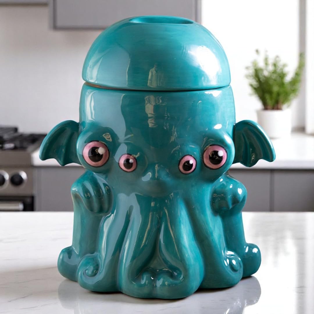 タコ密漁疑惑BlueBlue＆がまかつさよならセット Amazon.com: Pacific Giftware Cthulhu Kraken Cookie Jar Turquoise